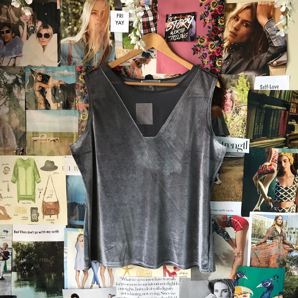 Liquid By Stone Velvet Blouse